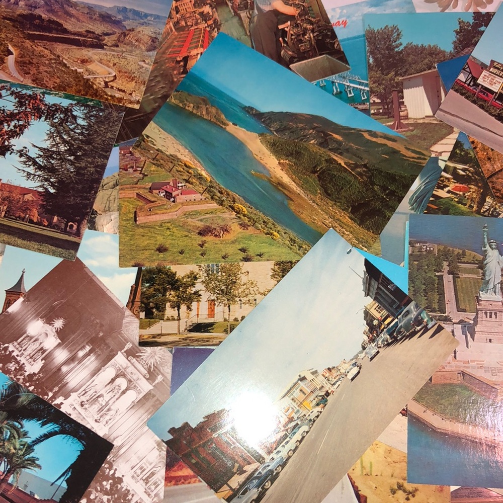 Old Postcards 60s and 70s USA and European Travel postcards old postcards